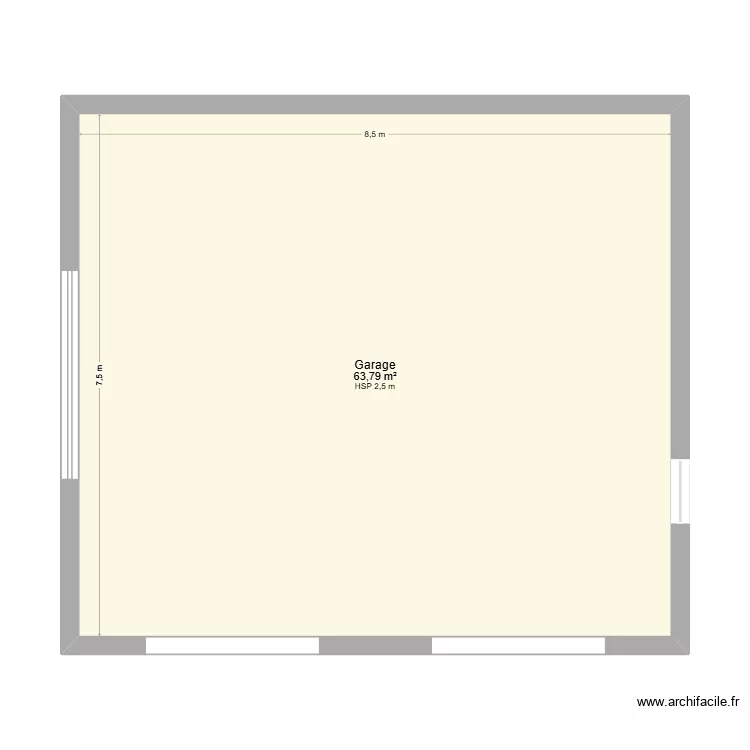 Garage 1. Plan de 1 et 64 m² Garage 1. Plan de 1 et 64 m²