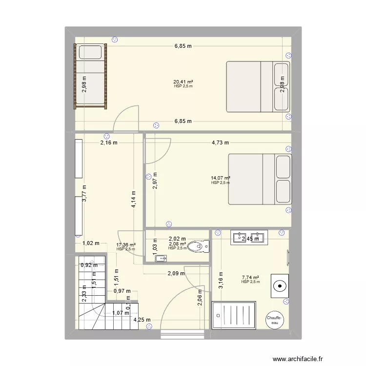 plan étage grange. Plan de 5 Pièces et 62 m² plan étage grange. Plan de 5 Pièces et 62 m²