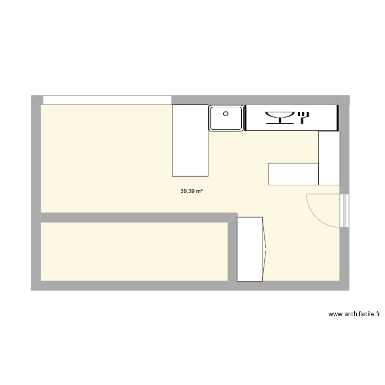 DRAC RESIDENCE. Plan de 1 pièce et 39 m2