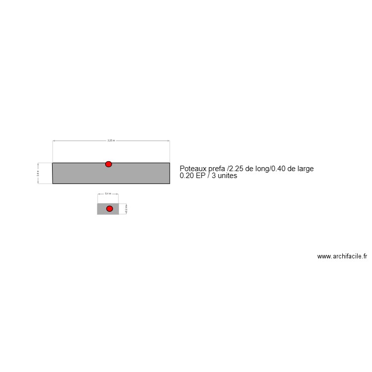 poteaux. Plan de 0 pièce et 0 m2