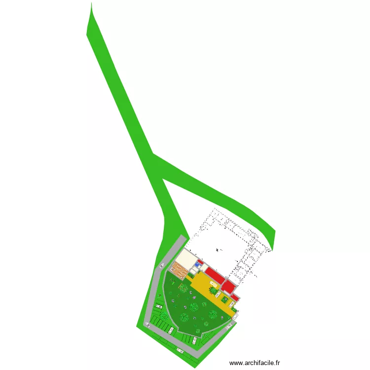 amenagement exterieur prieur&eacute; visuel 2. Plan de 15  et 1974 m²