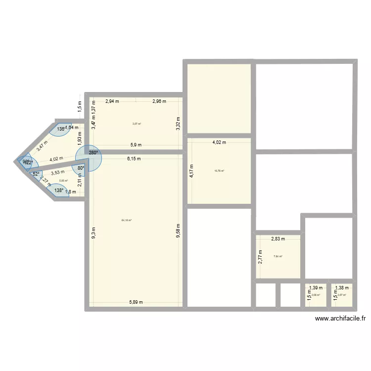 poste de secours existant. Plan de 