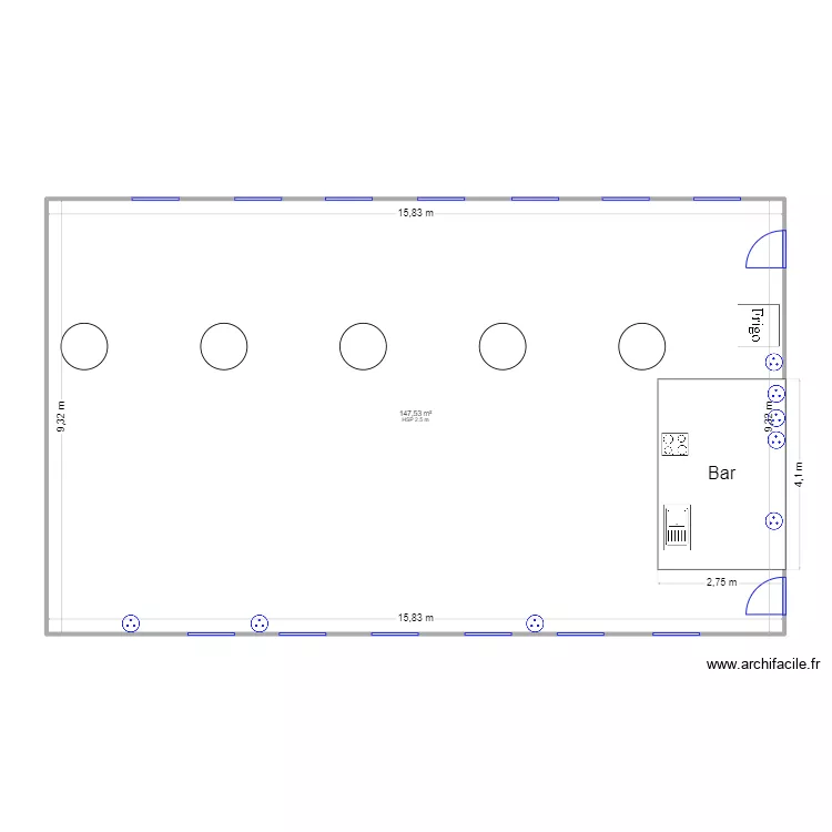 Salle Communale Ardres - Grande echelle. Plan de 
