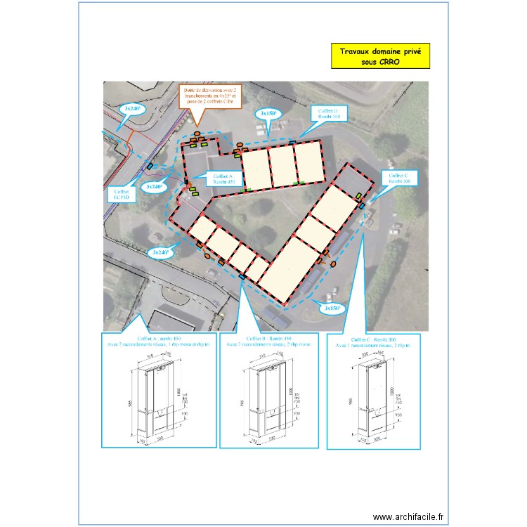 Reseau ENEDIS enfoui Douvre. Plan de 7 pièces et 1912 m2