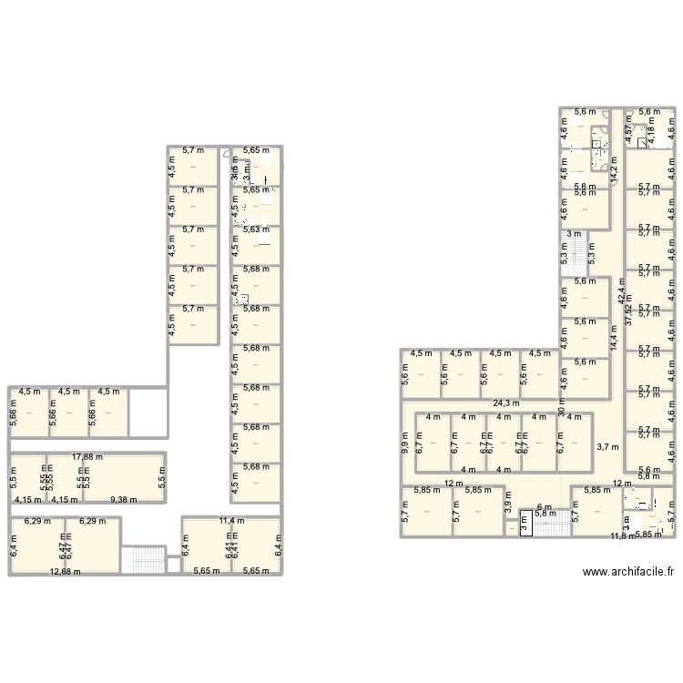 Cons gen V2V2V2VVVVVVVV. Plan de 49 pièces et 1829 m2