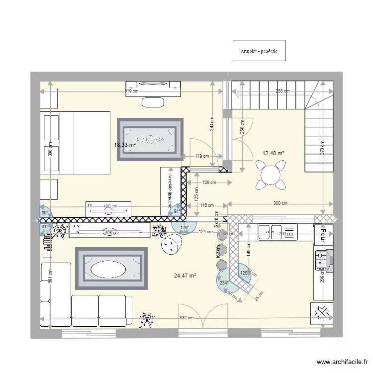 studio. Plan de 