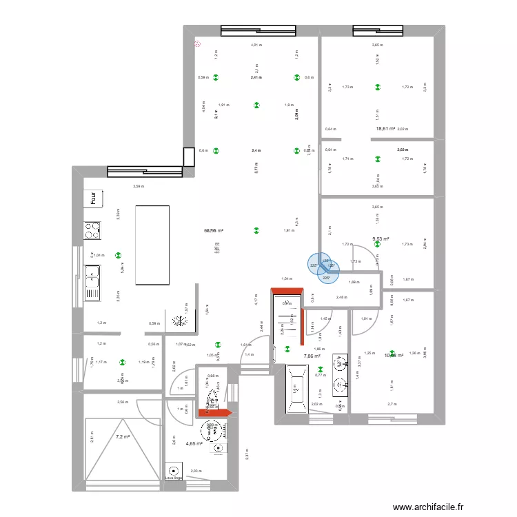 MAISON 1. Plan de 7 pièces et 125 m²