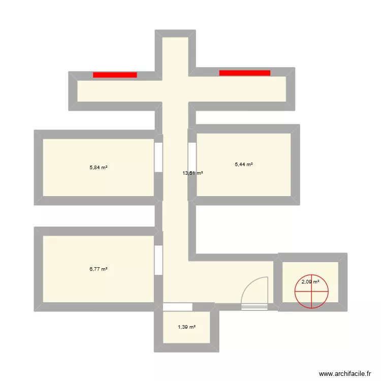 GRENIER. Plan de 6  et 35 m²