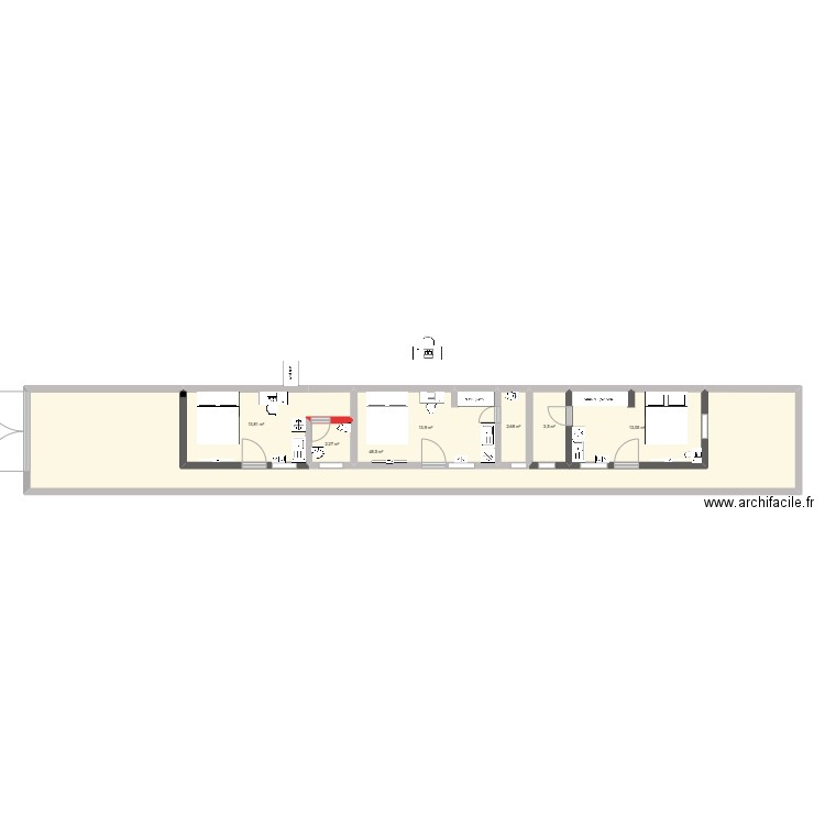 Projet Résidence M. Plan de 7 pièces et 98 m2
