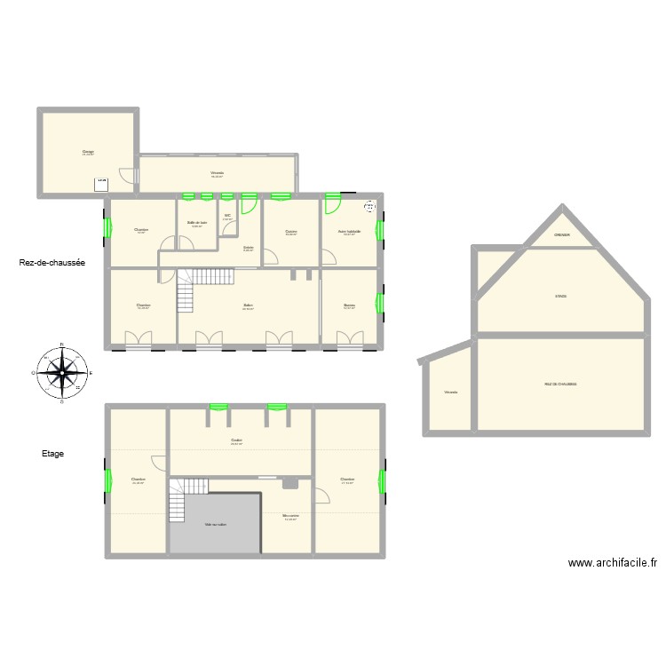 PEREZ Alexia - MONFAUCON2. Plan de 22 pièces et 344 m2