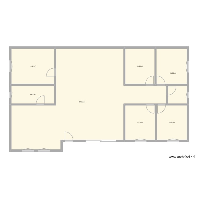 maman. Plan de 7 pièces et 155 m2