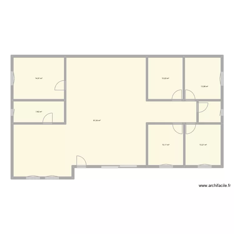 maman. Plan de 7 pièces et 155 m²