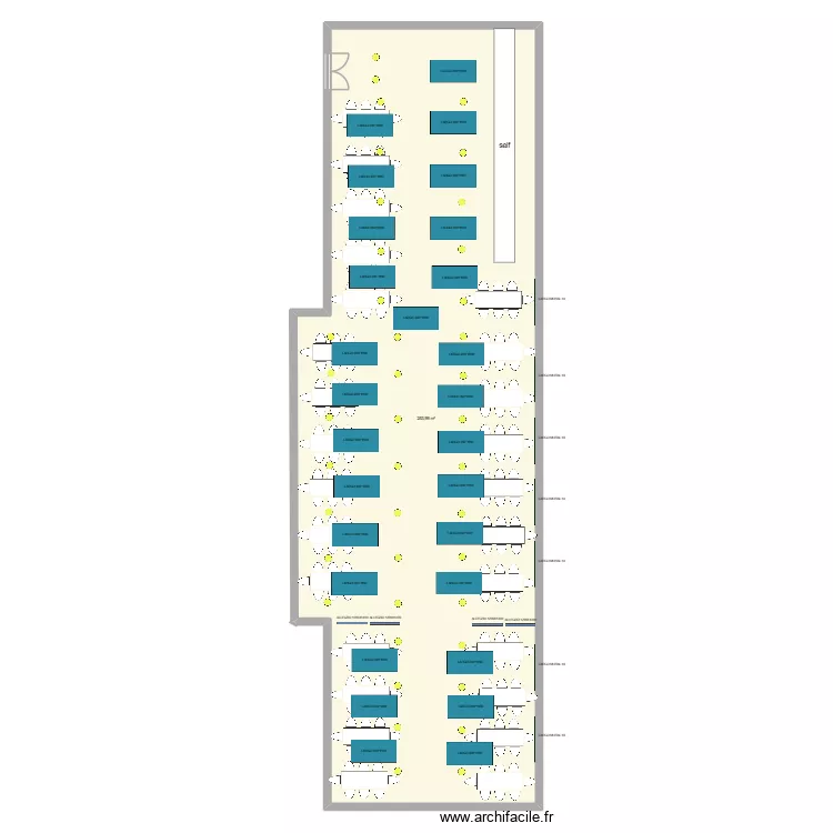 INSTITUT ST JOSEPH - CANTINE. Plan de 1  et 254 m²