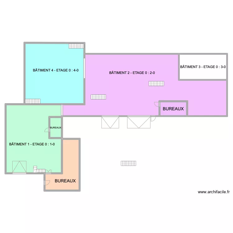B&acirc;timents. Plan de 