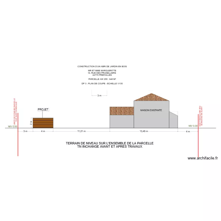 DP 3 MARGUERITTE. Plan de 