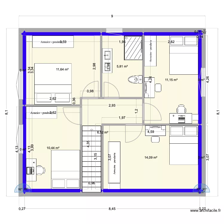 ABC. Plan de 12  et 60 m²