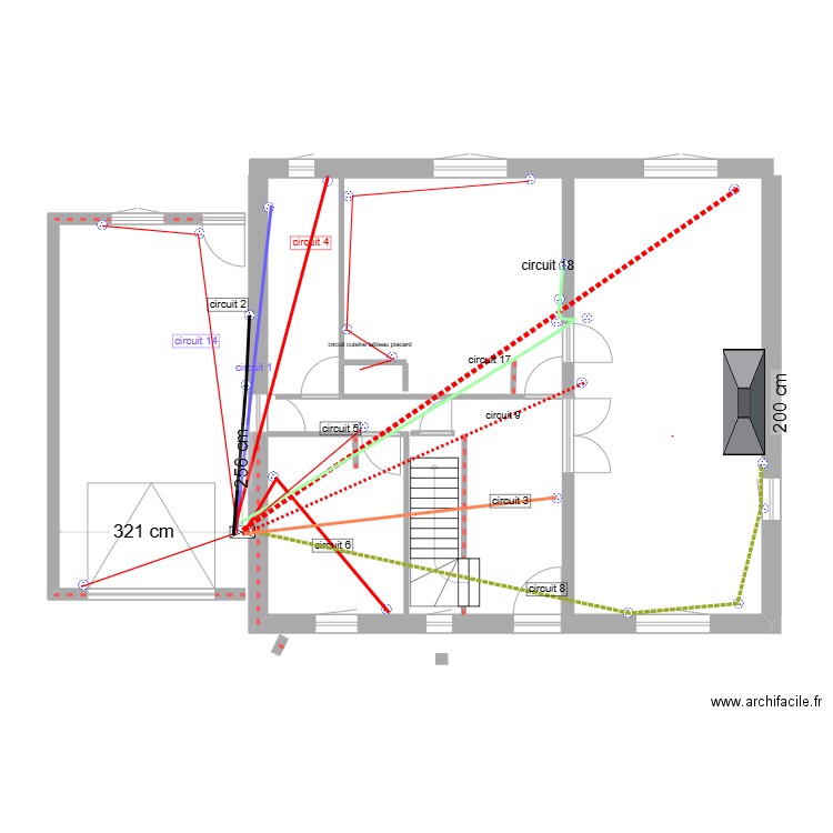 circuit electrique rdc. Plan de 0 pièce et 0 m2