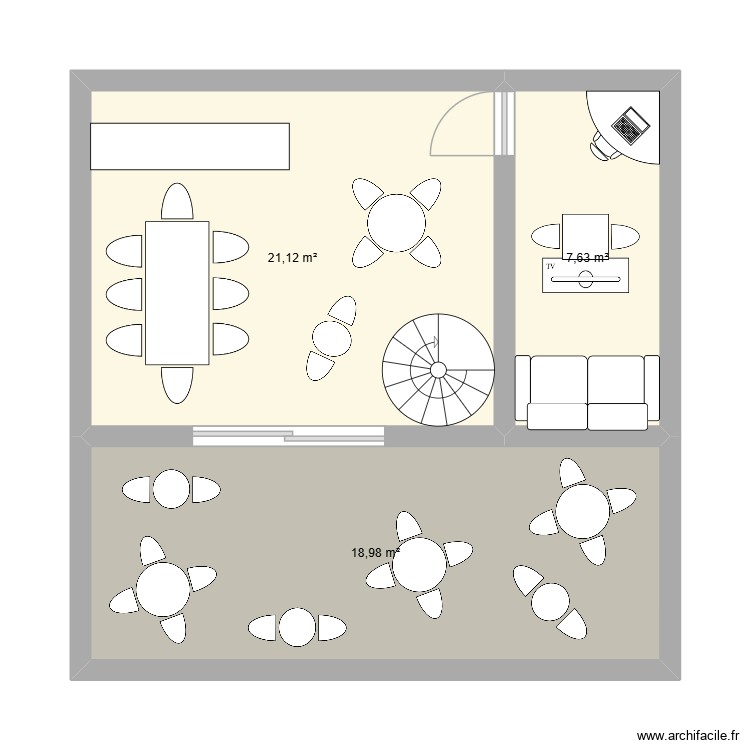 etage et terrasse. Plan de 0 pièce et 0 m2