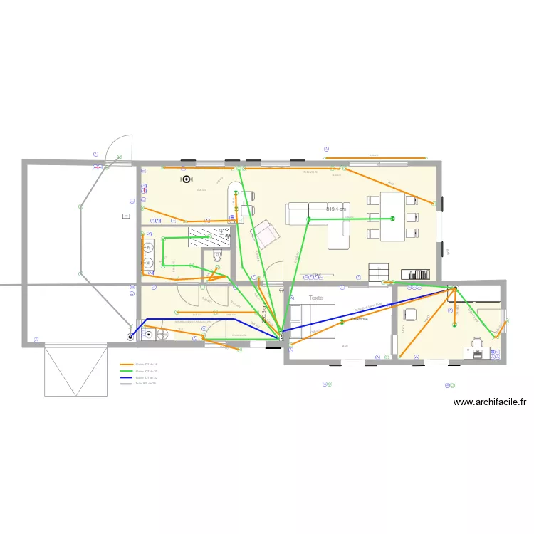 Acland Juliane Gaines eclairages cablage. Plan de 