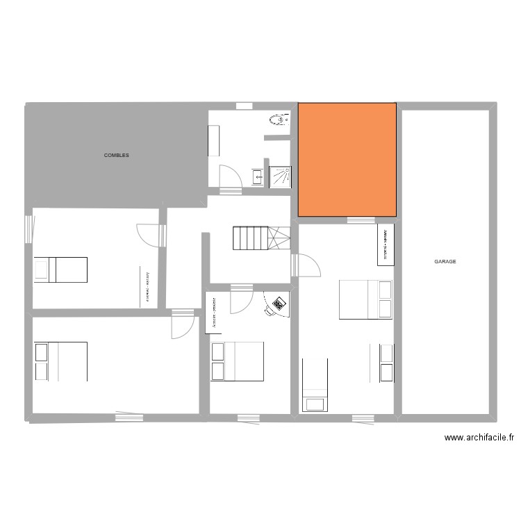 ROUSSEAU2. Plan de 6 pièces et 108 m2