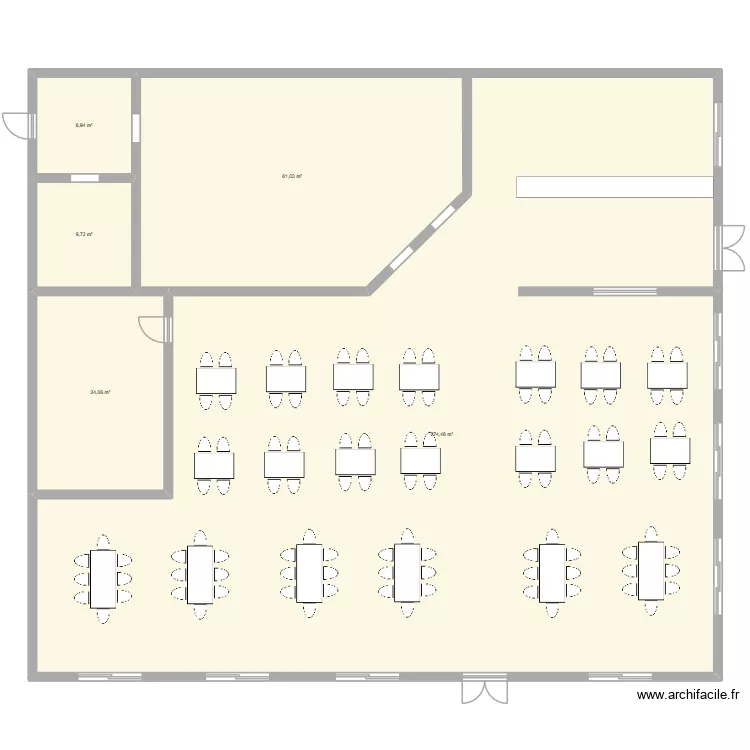 Resto. Plan de 5 pièces et 378 m²
