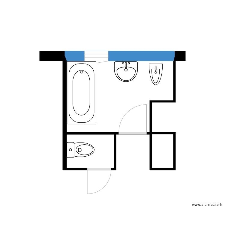DEVILLE MONISTROL. Plan de 2 pièces et 1 m2