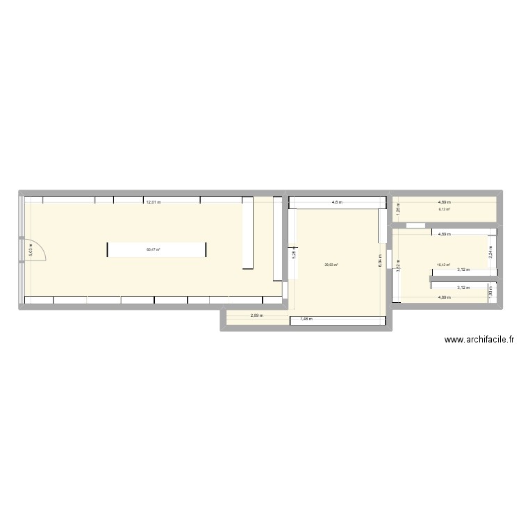 Agencement nicolas. Plan de 4 pièces et 113 m2