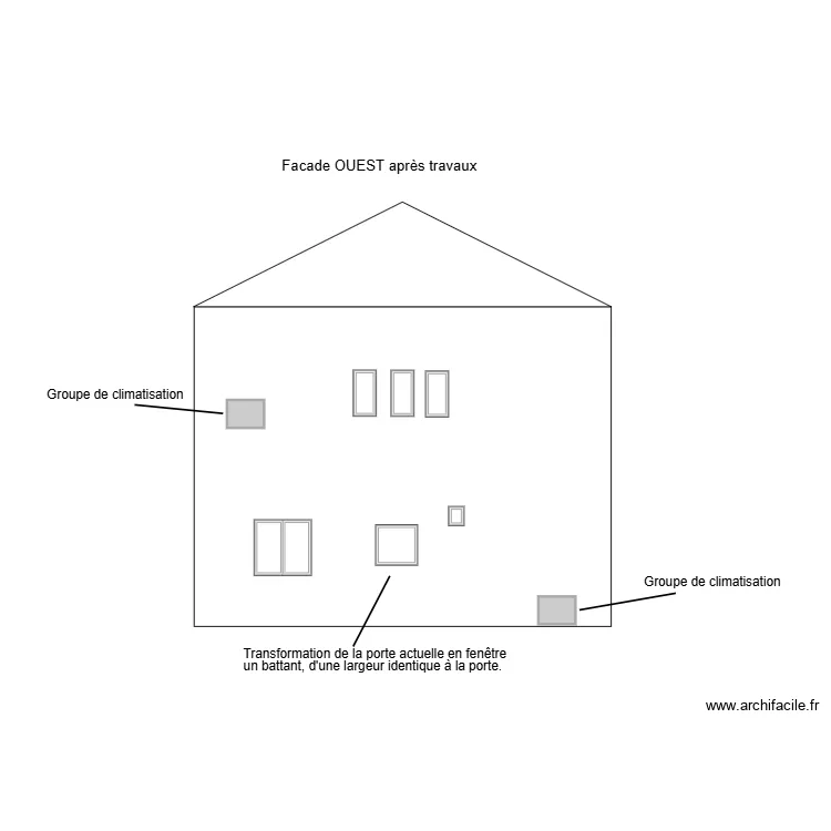 DPC04 Fa&ccedil;ade OUEST. Plan de 