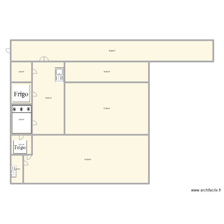 taf. Plan de 10 pièces et 177 m2