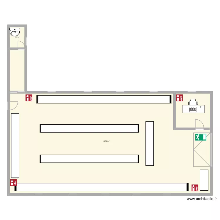 Stock IRC. Plan de 2  et 291 m²
