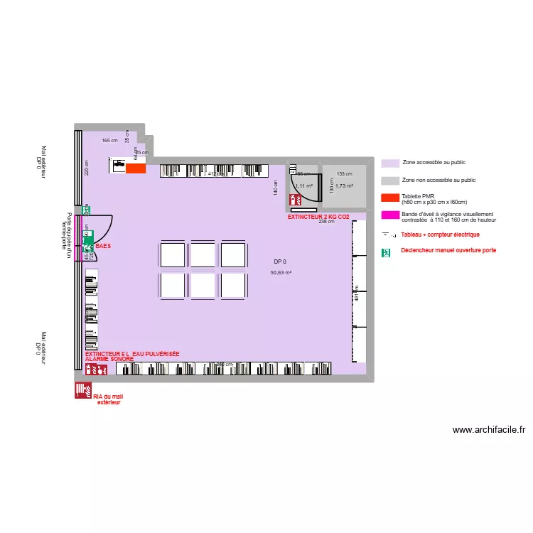 LES P&Eacute;PITES APRES TRAVAUX S&Eacute;CURIT&Eacute; INCENDIE. Plan de 