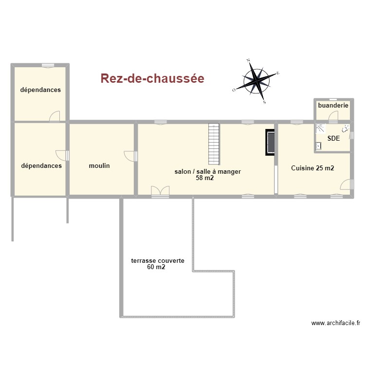 RDC moulin Moncorneil. Plan de 0 pièce et 0 m2