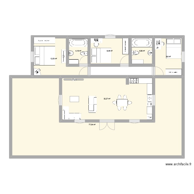 Future Maison. Plan de 7 pièces et 147 m2