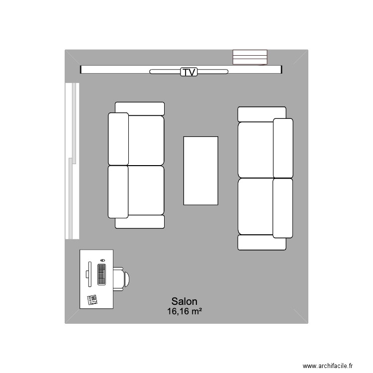 salon. Plan de 0 pièce et 0 m2
