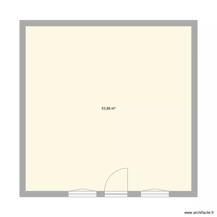 plan maison. Plan de 1  et 54 m²