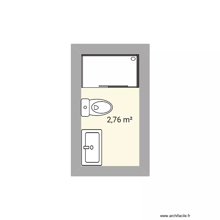 Douche. Plan de 1 et 3 m² Douche. Plan de 1 et 3 m²