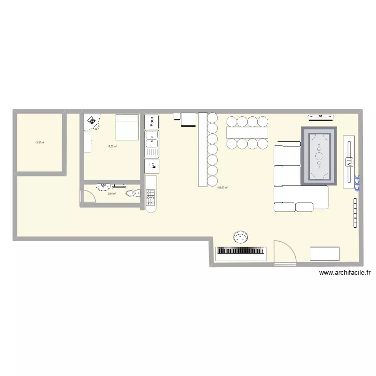 SELIM. Plan de 4  et 205 m²