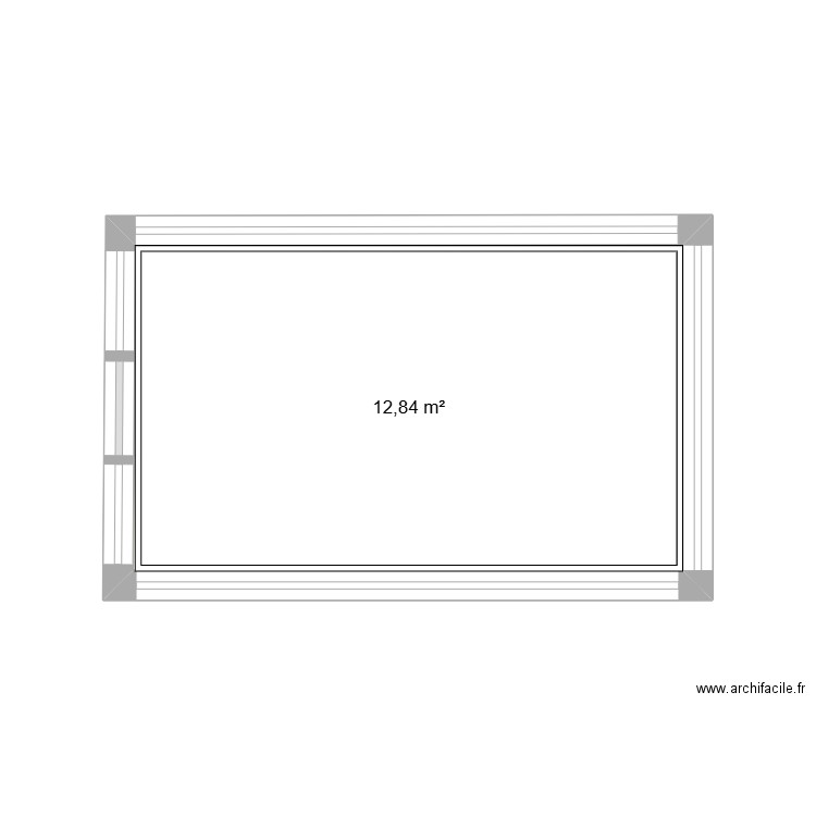 plan serre. Plan de 1 pièce et 13 m2
