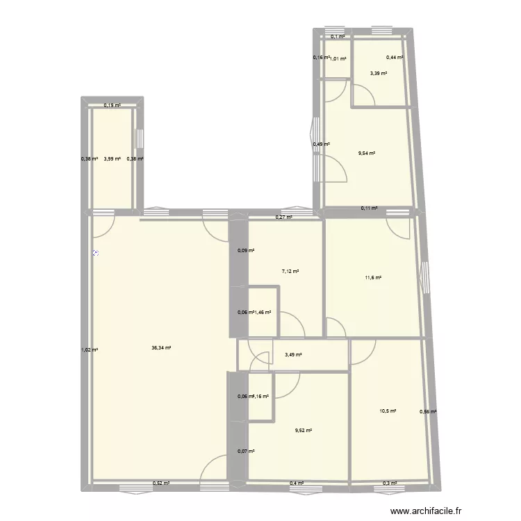 plan  electr cognac. Plan de 30  et 105 m²