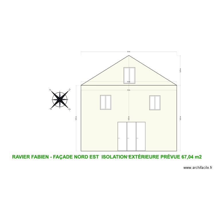 RAVIER  FABIEN PLAN FAÇADE. Plan de 0 pièce et 0 m2