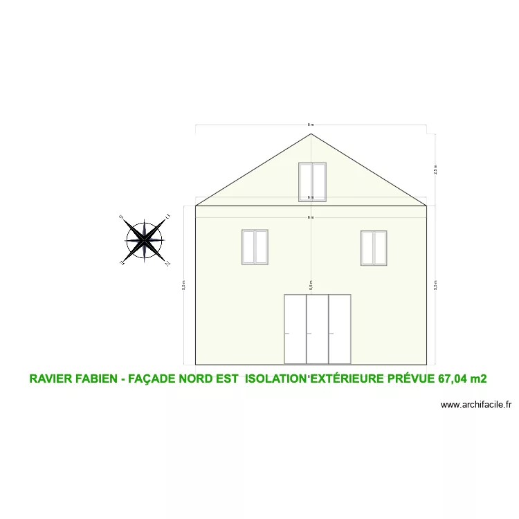 RAVIER  FABIEN PLAN FA&Ccedil;ADE. Plan de 