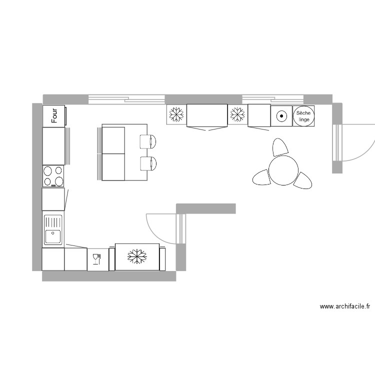 Cuisine. Plan de 0 pièce et 0 m2