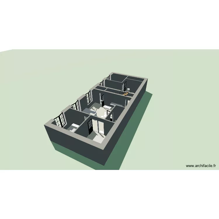 Immeuble 2e etage. Plan de 9 et 89 m² Immeuble 2e etage. Plan de 9 et 89 m²