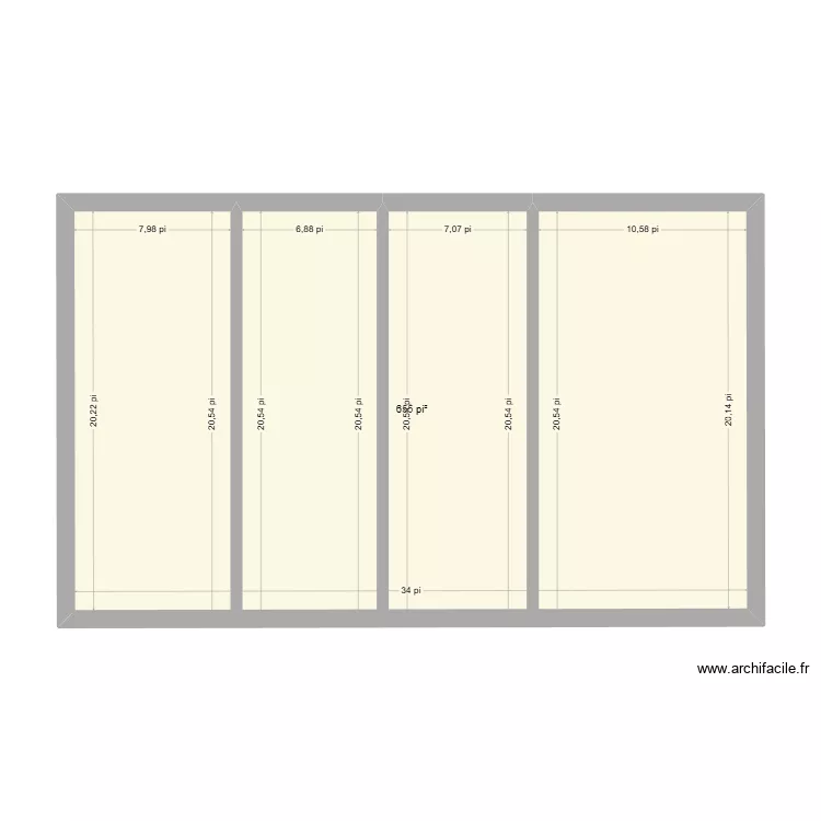 Abri Machinerie R&eacute;duit 27mars2026. Plan de 1  et 61 m²