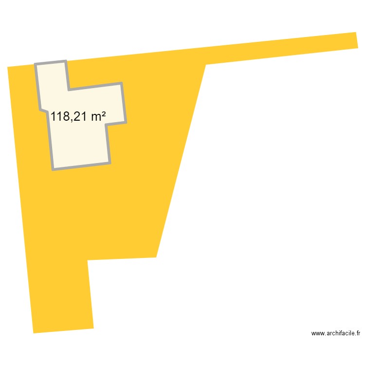 Chasselay jardin. Plan de 1 pièce et 118 m2