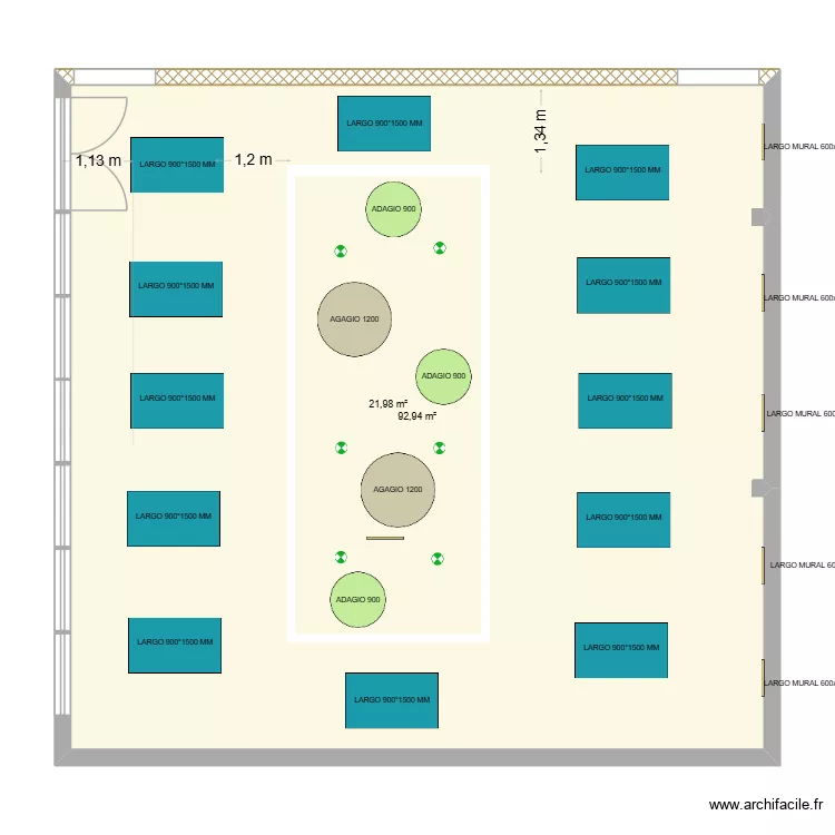 EDF MONTROUGE - RIE. Plan de 2  et 139 m²