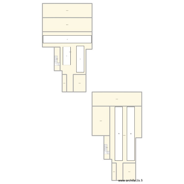 Richard Lenoir. Plan de 12 pièces et 559 m2