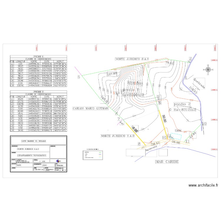 plan implantation cabañas. Plan de 0 pièce et 0 m2