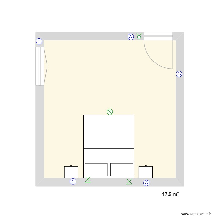 Chambre 2 RDC. Plan de 0 pièce et 0 m2