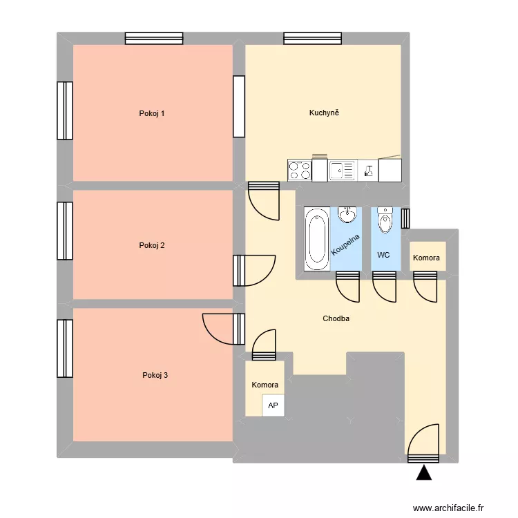 Hlavn&iacute; tř&iacute;da , byt 9. Plan de 18  et 209 m²